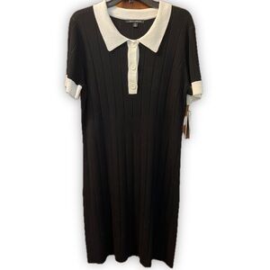 Julia Jordan Black Dress with White Accents